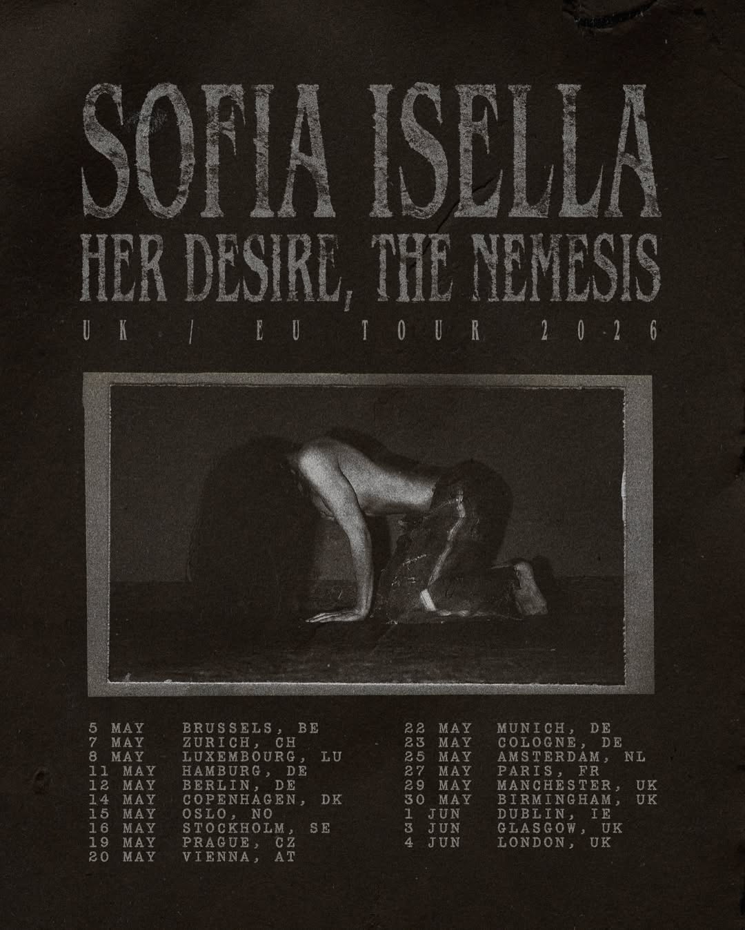 Sofia Isella Her Desire The Nemesis Tour Poster 2026